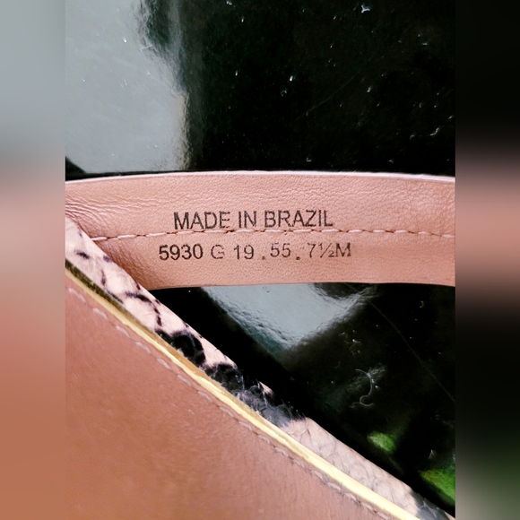 Tory Burch Miller Metal-Logo Embossed Snake Leather Sandals Blush Rossia/ US 7.5 - Picture 7 of 16